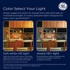 GE 3pk 40W Color Select LED Decorative Light Bulbs Clear - 3 of 4