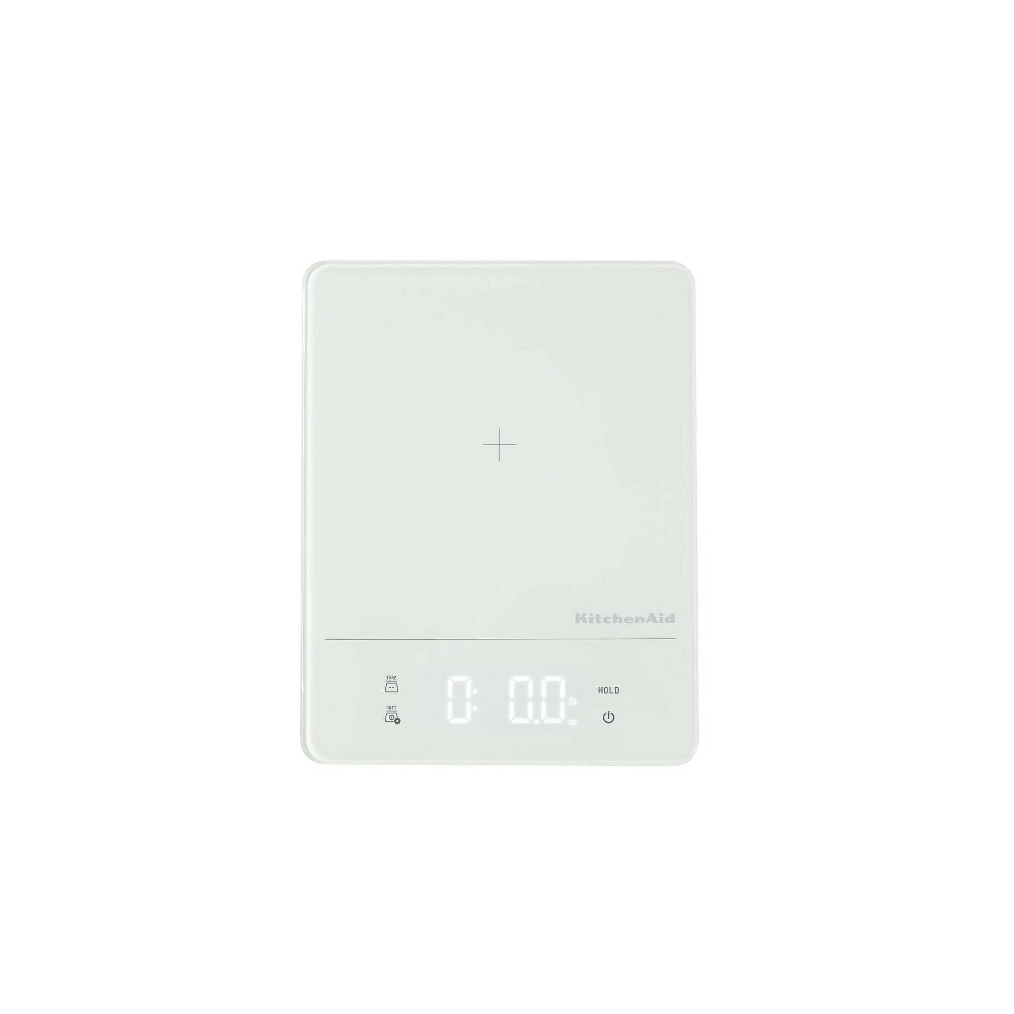KitchenAid 11lb Waterproof Kitchen Digital Food Scale White: LED Display, Battery Powered, Coffee & Food Weight Scale