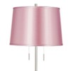 360 Lighting Abba 65"H Brushed Steel w/ Pale Pink Shade Twin Pull Chain Floor Lamp - 2 of 4