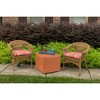 Casual Cushion Stripe Sunbrella Fabric 1-Piece Indoor/Outdoor Wicker Seat Pad, 18"W x 18"L - 2 of 4