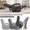 FONTOI Accent Chair with Side Pockets, Recliner Chair with Comfortable Back&Wood Armrests, Grey, 36.23"*42.52"*29.53" - 4 of 4