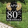 Big Dot of Happiness Adult 80th Birthday - Gold - Outdoor Lawn Sign - Birthday Party Yard Sign - 1 Piece - 2 of 4
