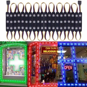BestParts 5050 SMD RGB LED Module Light, Waterproof Storefront Sign Lighting with 3 LEDs, 20-Pack - 1 of 1