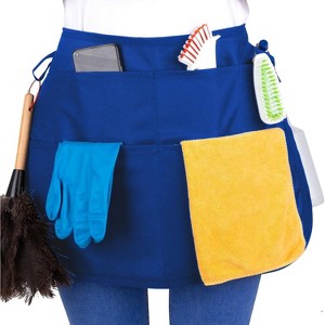 Professional Waterproof Cleaning Apron with 5 Pockets - Wearable Tool Organizer for Commercial and Residential Cleaners - 1 of 4