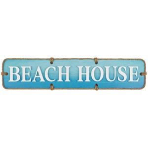 8"x36" Wooden Sign Wall Decor Blue - Olivia & May: Nautical Theme, MDF Carved Art, Vertical Orientation - 1 of 4