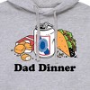 Men's - Instant Message - Dad Dinner Beer Chicken Nuggets Tacos Graphic Fleece Pullover Hoodie - image 2 of 4