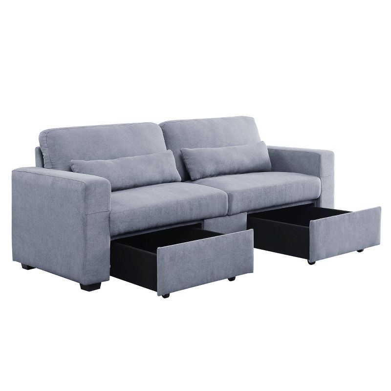 79&#34; Rogyne Sofa Gray Linen - Acme Furniture, 6 of 8