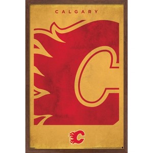 Trends International NHL Calgary Flames - Logo 25 Framed Wall Poster Prints - 1 of 4
