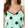 cheibear Women's Silky Satin Sleepwear Nightwear Cami Tops with Shorts Loungewear Pajamas Set - 4 of 4