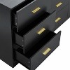 Gulches Modern Black 9-Drawer Dresser - Wide Chest, Golden Handles, Sturdy & Safe, Easy to Assemble - 3 of 4