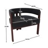 Okak Chenille Upholstered Accent Chair with 3 Metal Legs Set of 2,Comfy Lounge Chair for Living Room,Outdoor - 4 of 4