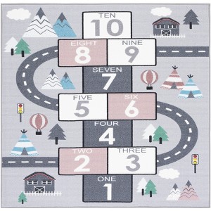 Kids Playhouse KPH226 Machine Washable Skid Resistant Power Loomed Indoor Rugs - Safavieh Kids - 1 of 4