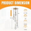 DAKAFUL Industrial-Style Chandelier With Clear Raindrop Glass Shades,E12 Base Adjustable Height Pendant Light for Dining,Entryway - 4 of 4