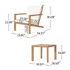 Angel Sar 3 Piece Patio Set, Acacia Wood Patio Table and Chairs Set with Waterproof Cushion, Teak - 2 of 4