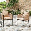 VisioGear Patio Accent Table Sets, 5 Pieces Outdoor Dining Set with Cushions, Patio Chair with Round Table for Lawn, Brown, 22.05"*24.41"*30.71" - 4 of 4