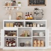 Modern Coffee Cabinet, Coffee Bar Cabinet with Storage, Fluted Coffee Cabinet with 2 Doors, White Wine Cabinet with Adjustable Shelves - 2 of 4