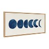 Kate and Laurel Sylvie Linear Moon Phases Framed Canvas by Teju Reval of SnazzyHues, 18x40, Natural - 2 of 4