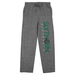 Harry Potter Slytherin Women's Heather Gray Sleep Pajama Pants - 1 of 4