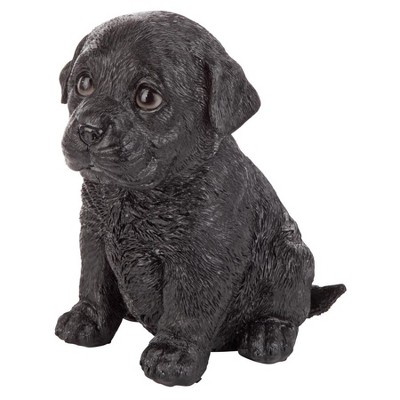 Design Toscano Black Lab Puppy Partner Collectible Dog Statue - Black