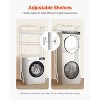 VEVOR Over Washer and Dryer Storage Shelf, 3 Tiers Laundry Room Drying Rack with Hanger Rod and Hooks, Single Row Washer Shelves Space Saver,White - 4 of 4