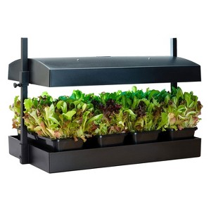 SunBlaster SL1600220 T5HO Indoor Canopy Grow Light Garden System with 2, 18-Inch 18-Watt 6400K Strip Lights & 2 NanoTech T5 Reflectors, Black - 1 of 4