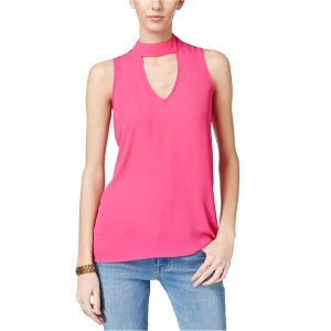 Hippie Rose Womens Keyhole Pullover Blouse, Pink, Small - 1 of 1