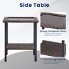 Buenhomino 5-Piece Wicker Sofa Set with Coffee Table, Outdoor Conversation Set with Cushions & Ottomans for Balcony or Garden - 4 of 4