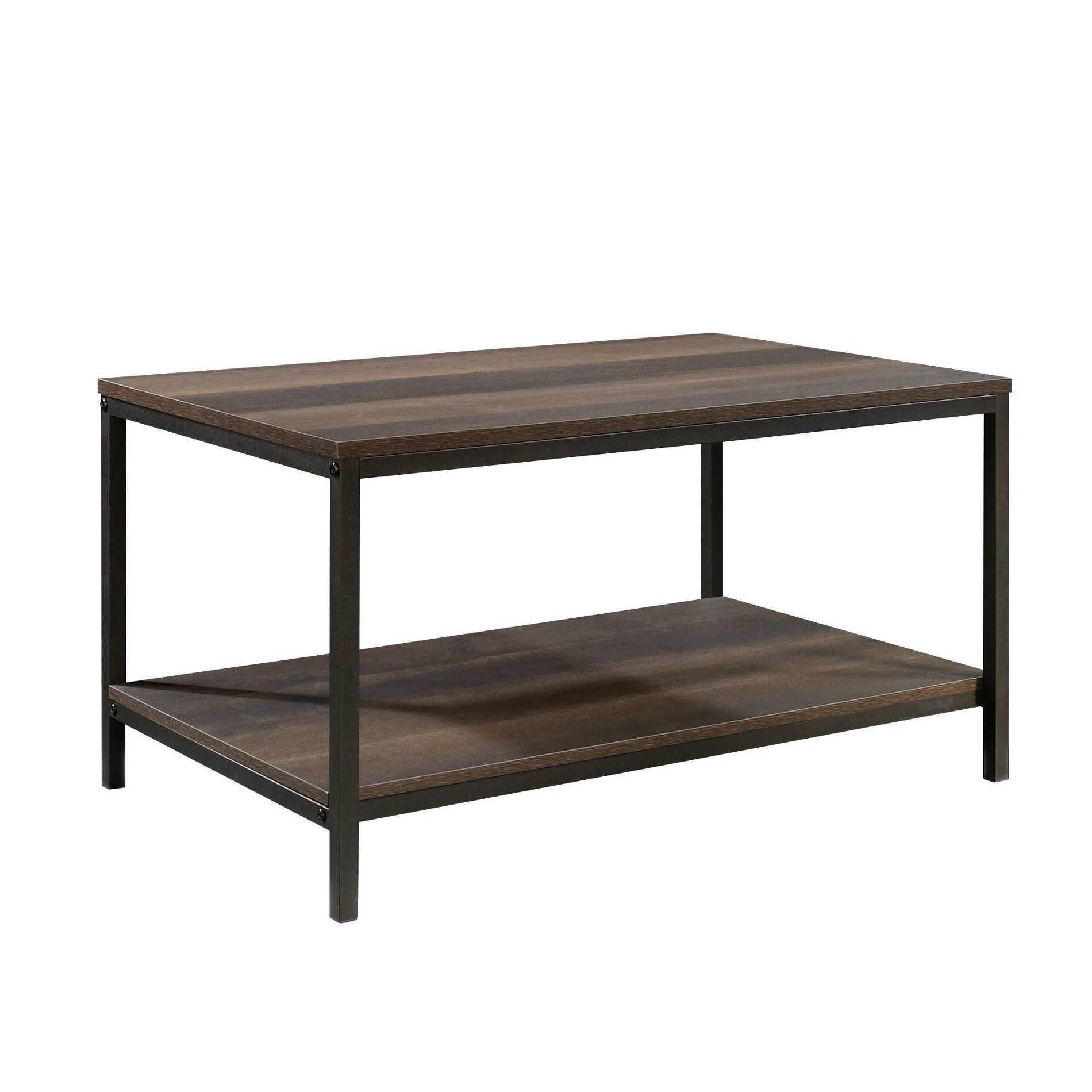 North Avenue Coffee Table Smoked Oak - Sauder: Modern Rectangle, Metal Frame, Wood Laminate Top
