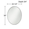 Noble Park Aryn Oval Vanity Decorative Wall Mirror Modern Matte Black Metal Frame 23 1/2" Wide for Bathroom Bedroom Living Room Office Home Entryway - 4 of 4