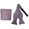 Men's Checkered 2.75" x 4.75" Adjustable 16" - 20" Freestyle Self Tie with Hankie Set - 2 of 4