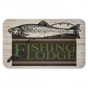 Stupell Industries Rustic Fishing Lodge Printed Anti-Fatigue Floor Mat, design by Kim Allen, 30"x18" - 1 of 4