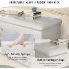 Hooseng End of Bed Storage Bench Safety,  PU Storage Bench with Button Tufted, Storage Ottoman Bench with Flipping Lid and Storage - 4 of 4