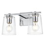 Elegant Lighting Kacey 2 light Chrome and Clear Bath Sconce - 2 of 4