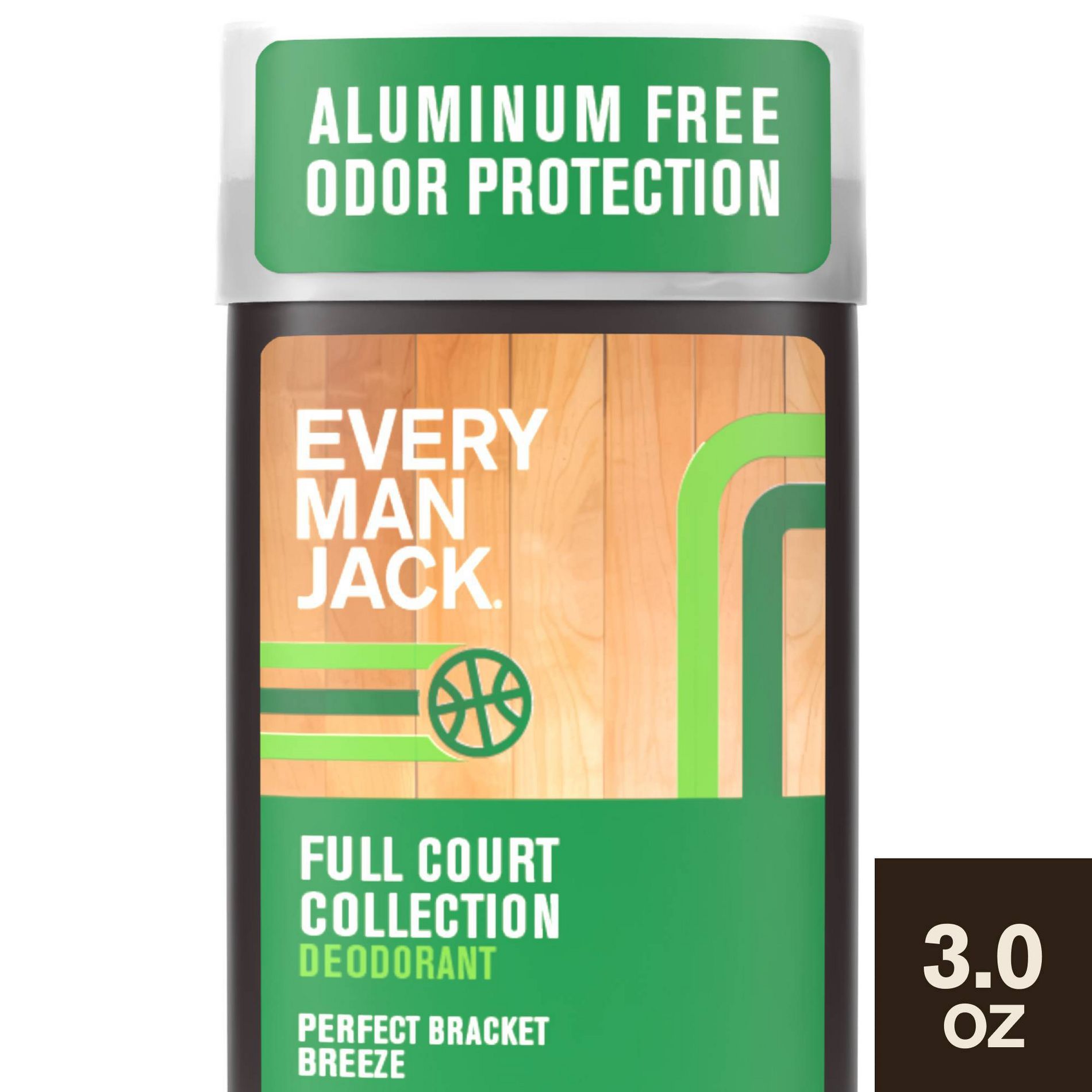Every Man Jack Limited Edition Full Court Collection Aluminum-Free Men's Deodorant - Perfect Bracket Breeze - 3oz