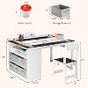 4 In 1 Kids Art Table and Chair Set,Toddler Craft Large Storage Desk With Portable Art Supply Organizer, Drawing Desk Black - 2 of 4