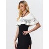Allegra K Women's Wedding Lace Trim Evening Faux Fur Shawl Shrug - 3 of 4