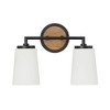 Capital Lighting Jonah 2 - Light Vanity in  Light Wood/Matte Black - 2 of 4