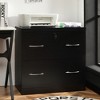 Costway 2-Drawer File Cabinet w/Lock, Hinging Bar Letter & Legal Size Black - 3 of 4