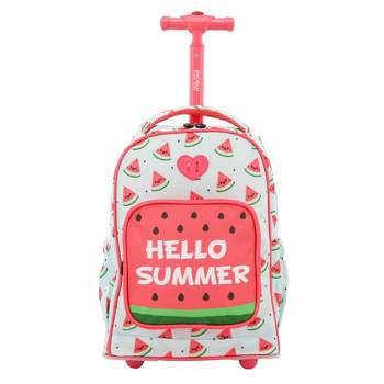 JWorld Sparkle Kids' Rolling 15" Backpack - Watermelon