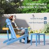 Oversized Adirondack Chair, Outdoor Fire Pit and Porch Seating, Classic Log Lounge w/ Built-in Cupholder - 4 of 4
