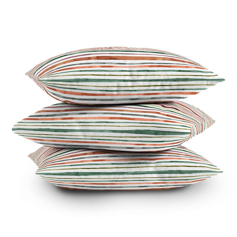 Ninola Design Moroccan Tropic Stripes Outdoor Throw Pillow Green/Pink - Deny Designs, 4 of 5