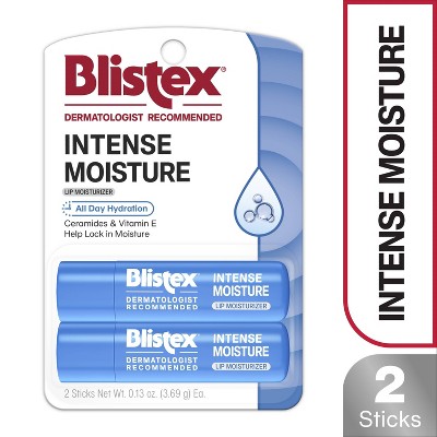 Blistex Intense Moisture Lip Balms - 0.26oz/2pk: Paraben-Free, With Ceramides