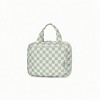 Anna-Kaci Hanging Toiletry Bag with Checkered Pattern and Multi-Layer Compartment Organizer 10.7x8x5.5in - 4 of 4