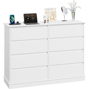 8 Drawer Dressers for Bedroom, Chest of Drawers with Deep Drawers, Large Double Dresser for Closet with Wide Top, Horizontal Wooden Dresser - 1 of 4
