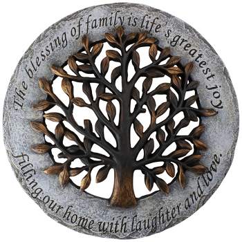 Roman The Blessing of Family Decorative Tree Spring Outdoor Garden Patio Stepping Stone 12"
