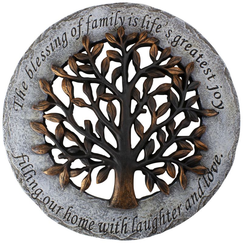 Roman The Blessing of Family Decorative Tree Spring Outdoor Garden Patio Stepping Stone 12", 1 of 4