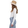 Tahari Women's Color Block Straw Bucket Hat with Fringe - Bucket Hat For Women - 3 of 4