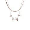Slickblue Women's Pendant Necklace, Gold "Baby" Letter Charm on Double Snake Chain, Chic Style, 15-16" - 3 of 3