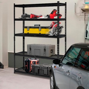 TROPOW Garage Storage Shelving, 5 Tier Utility Shelves, Adjustable Shelves Metal Garage Storage Rack, Industrial Utility Shelf for Basement Warehouse - 1 of 4