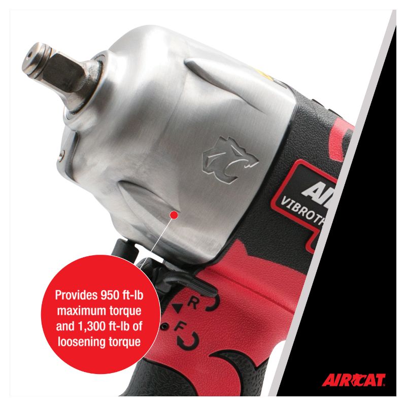 AIRCAT 1178-VXL: 1/2-Inch Vibrotherm Drive Composite Impact Wrench 1,300 ft-lbs, 4 of 9